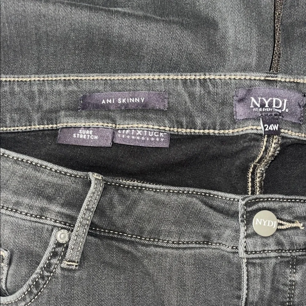 NYDJ Women's Charcoal Skinny Jeans - Picture 4 of 6